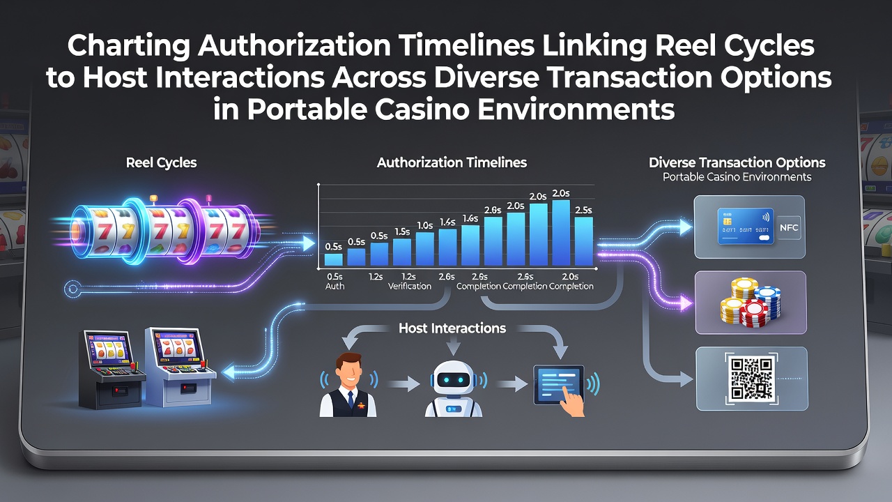 Darstellung von Autorisierungszeitplänen bei mobilen Transaktionen in Casino-Apps mit Verbindungen zu Walzenzyklen und Live-Hosts
