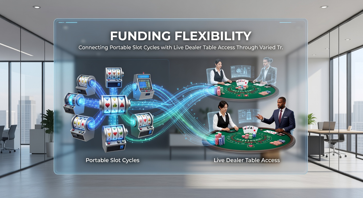 Illustration der Integration von Zahlungsmethoden für den Wechsel zwischen Slots und Live-Tischen