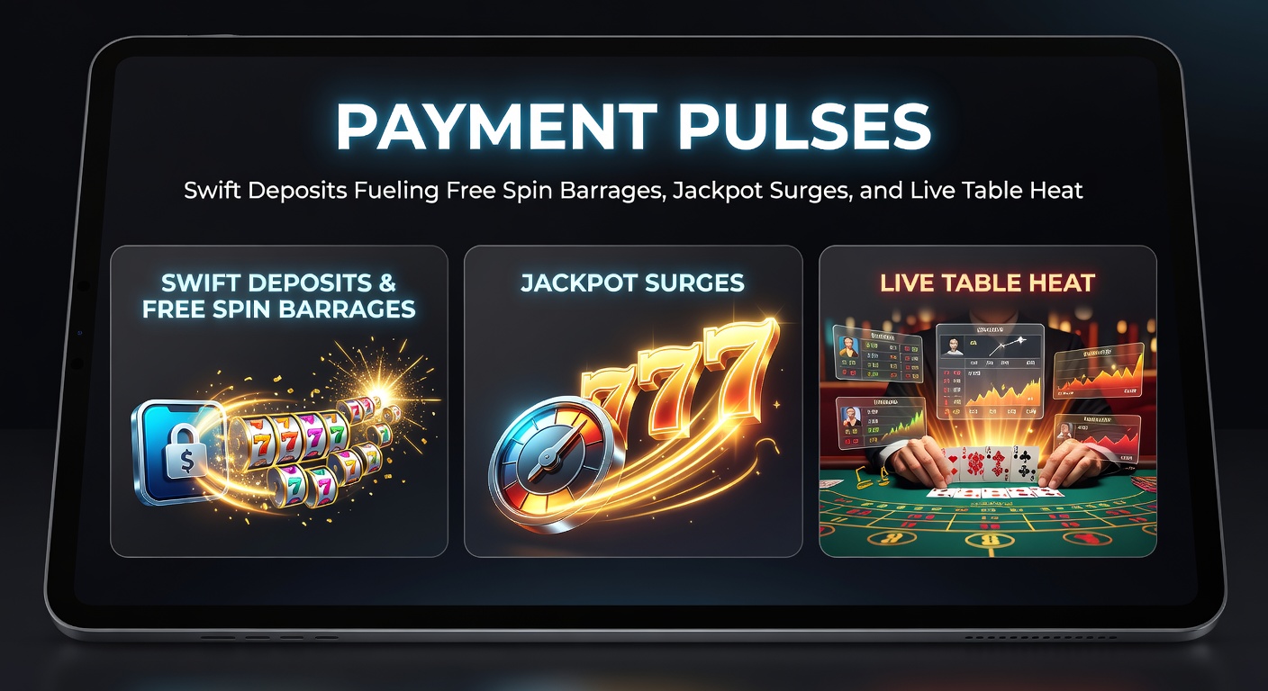 Explosive Jackpot-Szene mit Live-Tisch-Dealern und Free-Spin-Animationen, angetrieben von einem schnellen Deposit-Puls