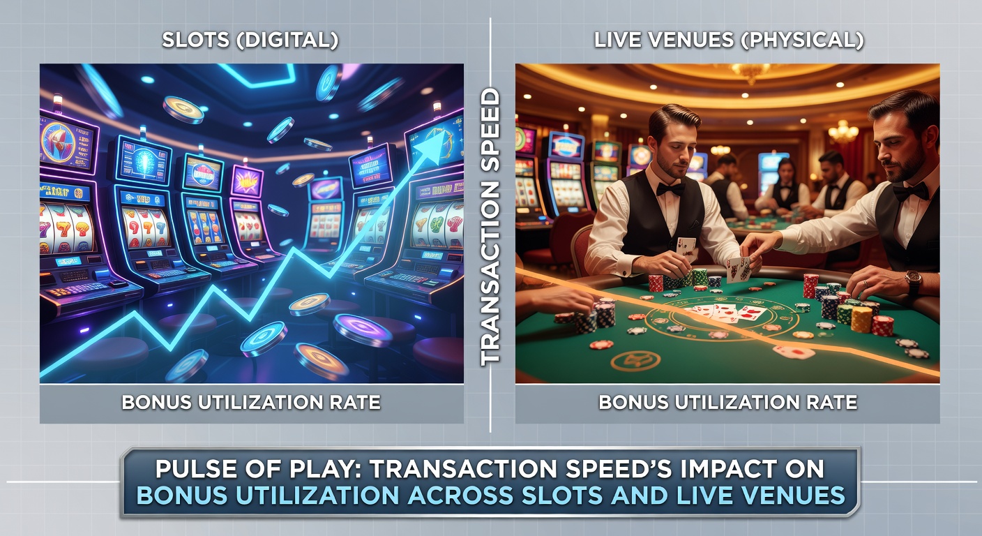 Live-Dealer-Tisch mit pulsierenden Bonus-Icons und Geschwindigkeitslinien, die schnelle Transaktionen von Slots zu Tischen verbinden